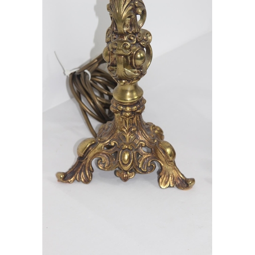 275 - PAIR OF BRASS COLUMN LAMPS
42CM