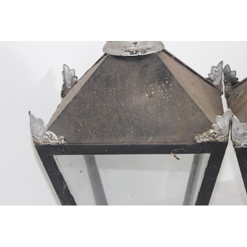 286 - PAIR OF VINTAGE STREET LANTERNS 
56CM