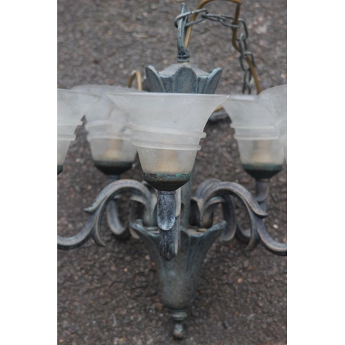 289 - VINTAGE BRONZE CEILING LIGHT 
40CM