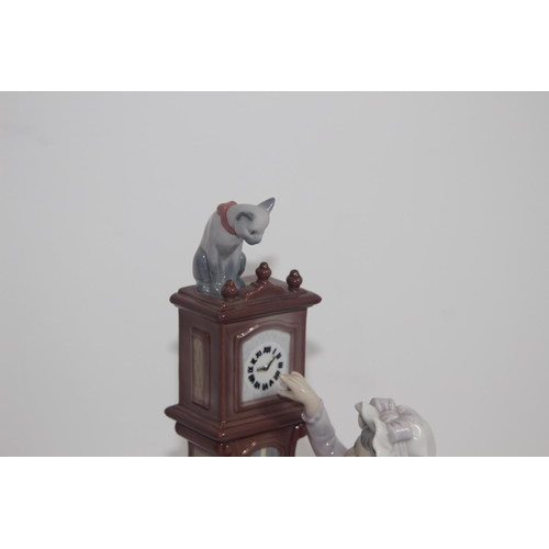 361 - LLADRO GIRL WITH GRANDFATHER CLOCK
28CM