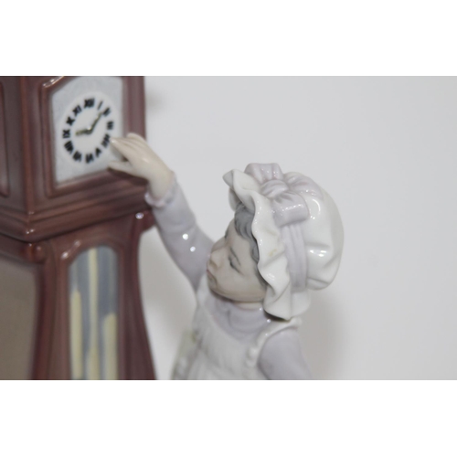 361 - LLADRO GIRL WITH GRANDFATHER CLOCK
28CM