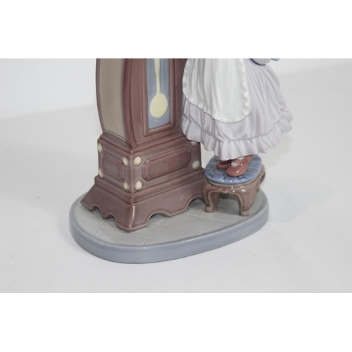 361 - LLADRO GIRL WITH GRANDFATHER CLOCK
28CM