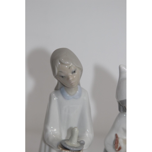 373 - 3 X LLADRO GIRL FIGURES 
21CM