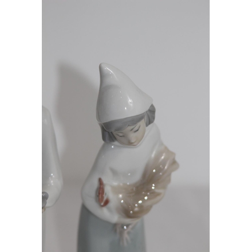 373 - 3 X LLADRO GIRL FIGURES 
21CM