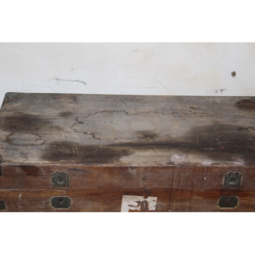 40 - VINTAGE WOODEN TRUNK 
105 X 54 X 49CM