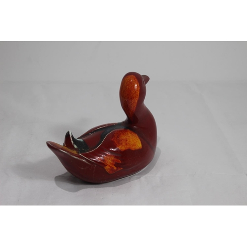 407 - POOLE POTTERY DUCK IN VOLCANO PATTERN
14 X 19CM