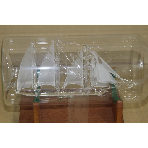 416 - SIR WINSTON CHURCHILL GLASS SHIP IN A BOTTLE
27CM