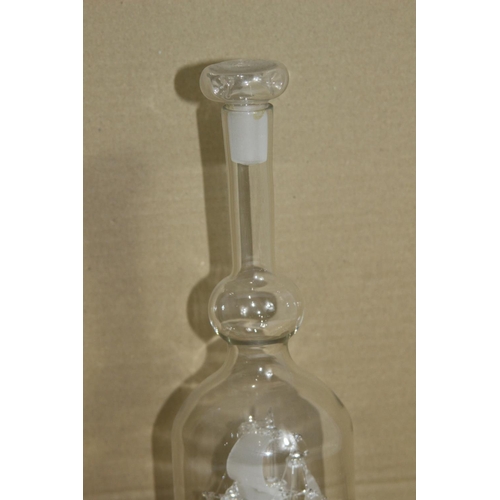 417 - SANTA MARIA GLASS SHIP IN A BOTTLE 
29.5CM