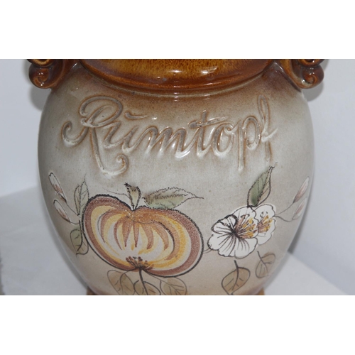 433 - RUMTOPF JAR AND STONEWARE JUG
33CM