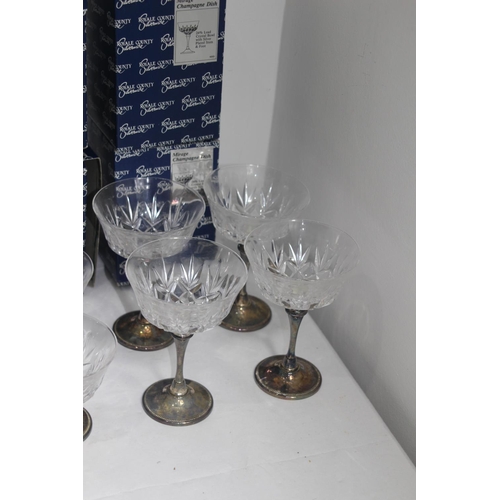 445 - QUANTITY OF ROYAL COUNTY BOXED PLATED GLASSWARE