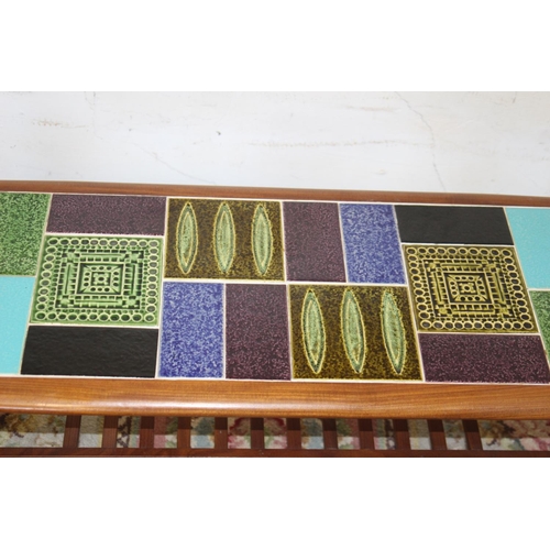 51 - RETRO TILED COFFEE TABLE 
115 X 39 X 40CM