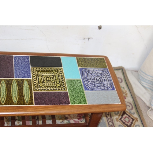 51 - RETRO TILED COFFEE TABLE 
115 X 39 X 40CM