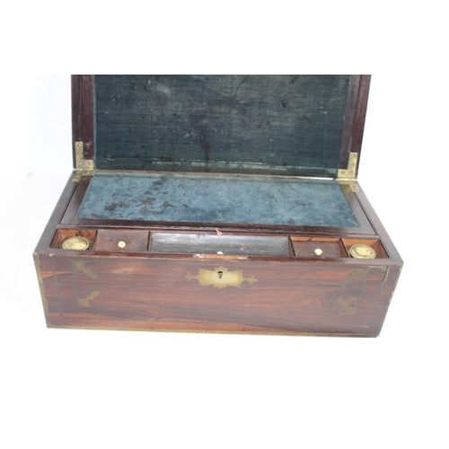 489 - ANTIQUE WRITING SLOPE 
46 X 26 X 18CM