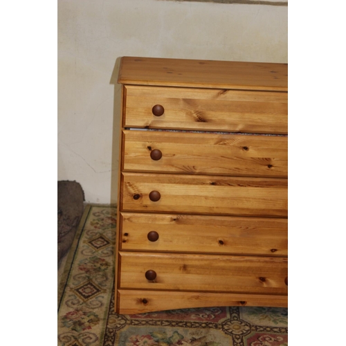 60 - PINE MULTI-CHEST OF DRAWERS 
115 X 40 X 88CM