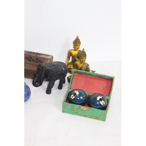 506 - BOX OF INTERESTING ETHNIC ITEMS