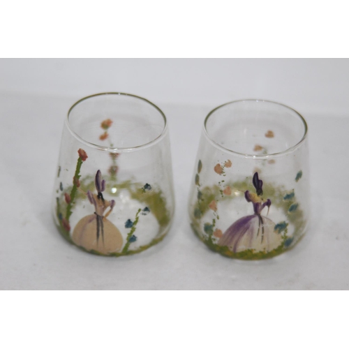 510 - QUANTITY OF INTERESTING ITEMS INCLUDING VICTORIAN HAND PAINTED GLASSES