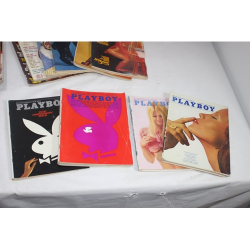 593 - QUANTITY OF VINTAGE PLAYBOY MAGAZINES