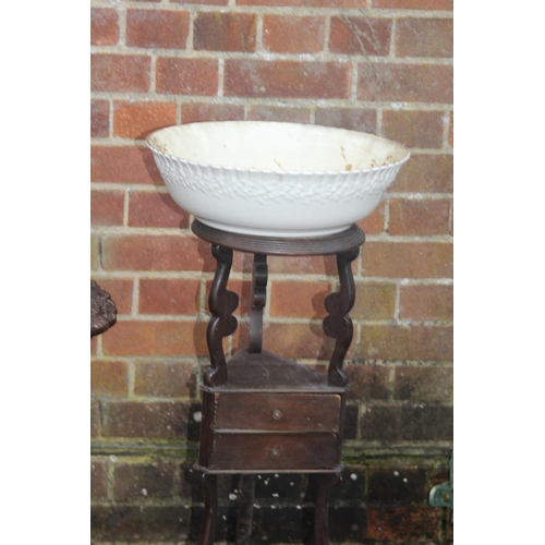 76 - VINTAGE WASH STAND AND CARVED TABLE 
53 X 69CM