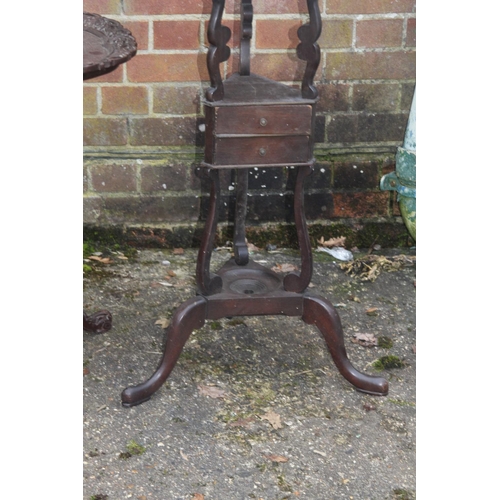 76 - VINTAGE WASH STAND AND CARVED TABLE 
53 X 69CM