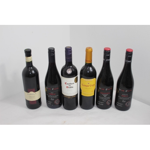 726 - 6 X BOTTLES OF RED WINE