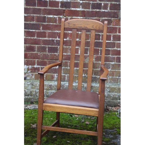 85 - 2 X ART AND CRAFT CARVER CHAIRS 
62 X 50 X 112CM