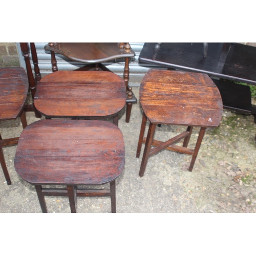 89 - QUANTITY OF VINTAGE TABLES AND CHAIR