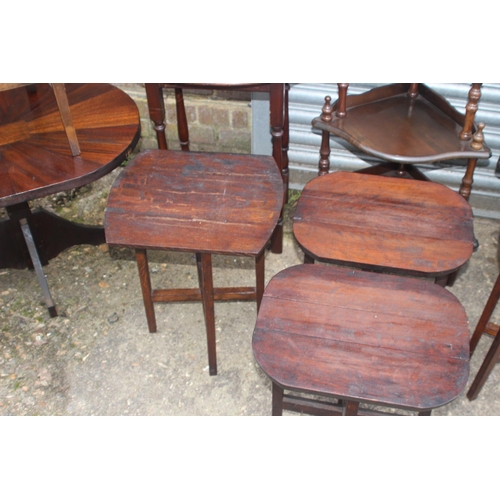 89 - QUANTITY OF VINTAGE TABLES AND CHAIR