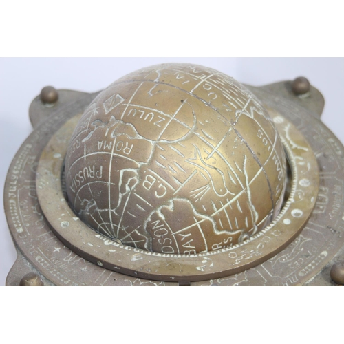 528 - BRASS GLOBE 
20CM