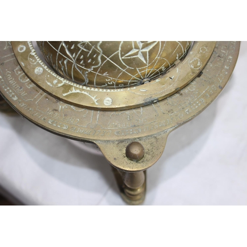 528 - BRASS GLOBE 
20CM