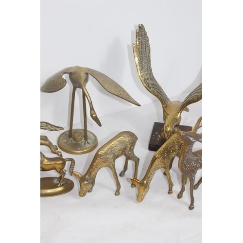 529 - QUANTITY OF BRASS ANIMALS