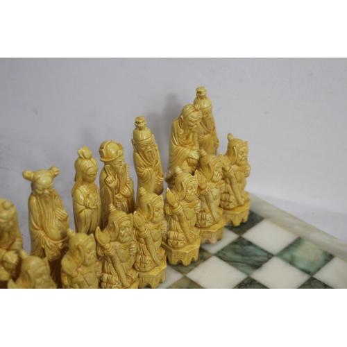 581 - VINTAGE CHESS SET - SOME A/F