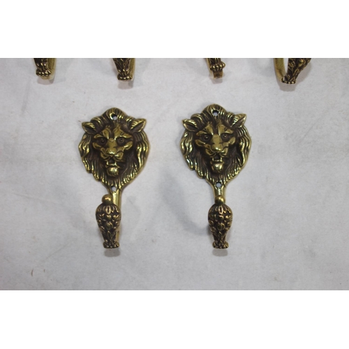 582 - VINTAGE LION MASK COAT HOOKS