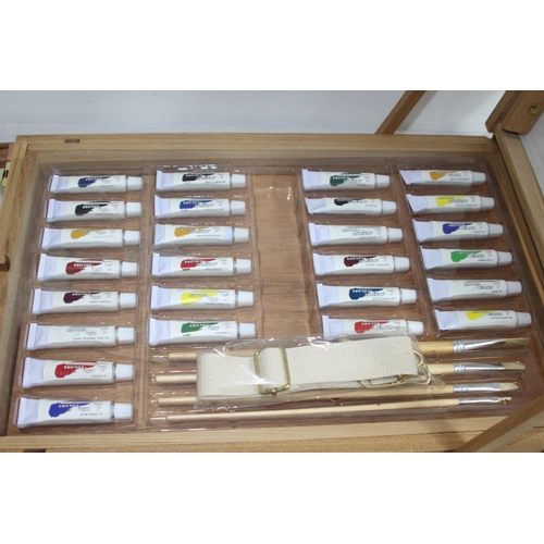 609 - ARTIST EASEL AND PAINT SET