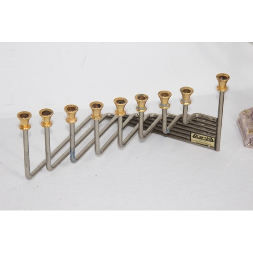 622 - QUANTITY OF JEWISH CANDLESTICKS