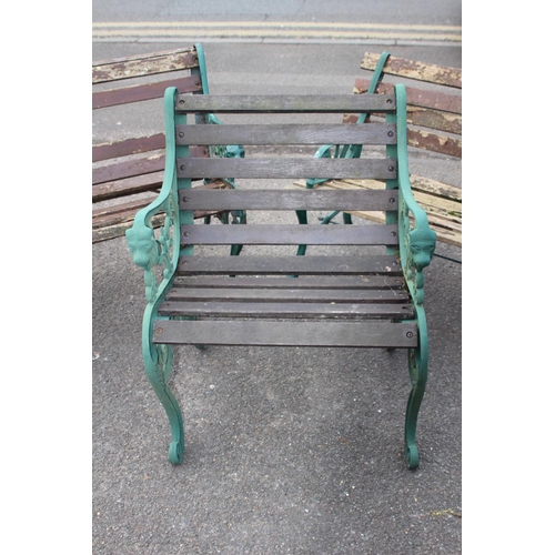 176 - 2 X GARDEN BENCHES AND GARDEN SEAT
126 X 74CM