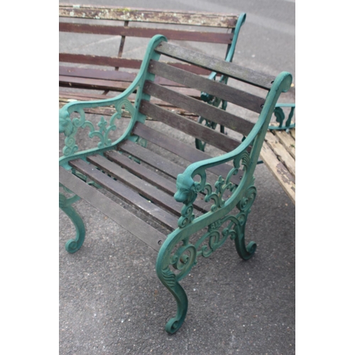 176 - 2 X GARDEN BENCHES AND GARDEN SEAT
126 X 74CM