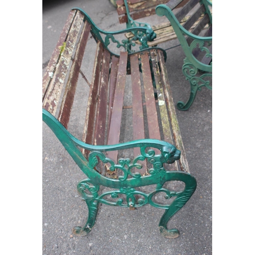 176 - 2 X GARDEN BENCHES AND GARDEN SEAT
126 X 74CM