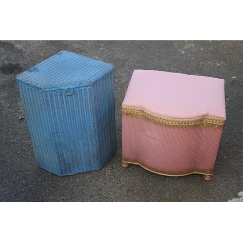 641 - 2 X LLOYD LOOM STYLE BASKETS 
46 X 44CM