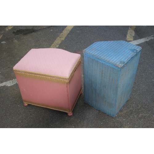 641 - 2 X LLOYD LOOM STYLE BASKETS 
46 X 44CM