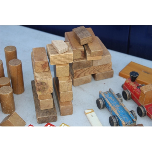 733 - QUANTITY OF WOODEN TOYS