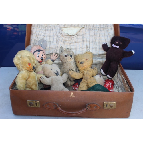 734 - VINTAGE CASE OF SOFT TOYS