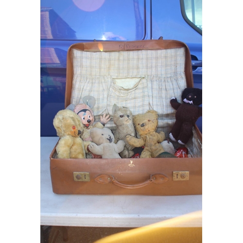 734 - VINTAGE CASE OF SOFT TOYS