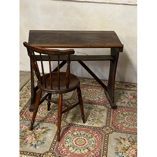 14 - EDWARDIAN DESK AND PENNY CHAIR
92 X 42 X 72CM