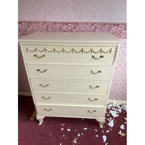 16 - QUEEN ANNE CHEST OF DRAWERS AND WARDROBES 
76 X 42 X 99CM AND 86 X 53 X 168CM