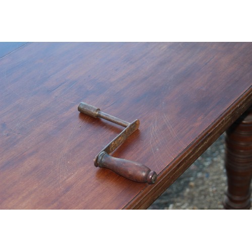 31 - VINTAGE VICTORIAN WIND OUT TABLE WITH KEY