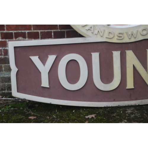 183 - LARGER YOUNGS THE RAM BREWERY PUB SIGN
210 X 146CM