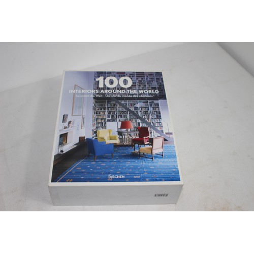 517 - TASCHEN 100 INTERIORS AROUND THE WORLD COFFEE TABLE BOOK