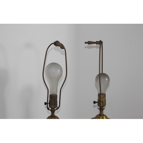 257 - PAIR OF ANTIQUE LAMPS 
74CM