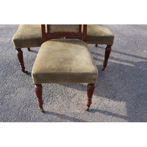 8 - 3 X EDWARDIAN CHAIRS