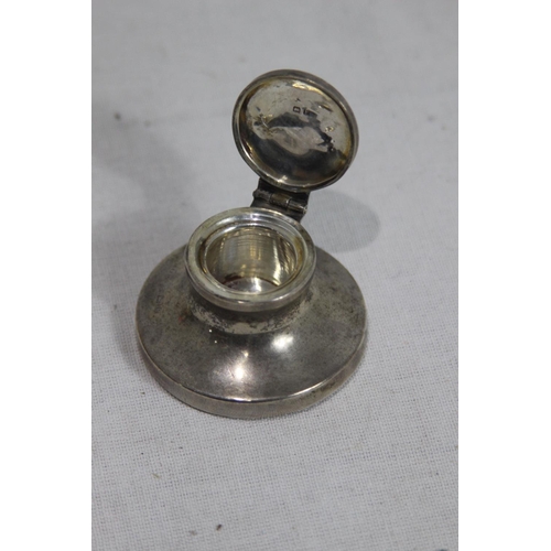 1152 - SILVER CAPSTAN INKWELL - BIRMINGHAM 1930 - S. BLACKENSEE AND SON LTD